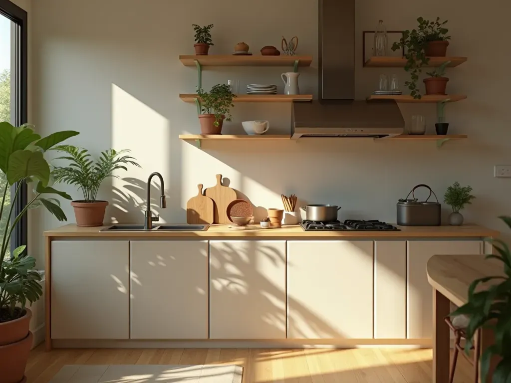 Wide editorial photograph relevant to Reparaciones y Mantenimiento del Hogar: a clean, modern, culturally neutral scene with soft natural lighting, no people, no text, no signage.