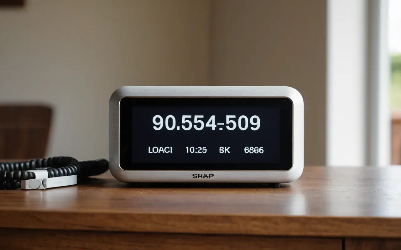 A modern smart home device on a wooden table with soft natural light and neutral background, clean editorial photography style without text or logos